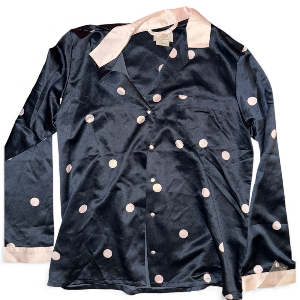 Kate spade polka dot navy with blush dots new with tag small